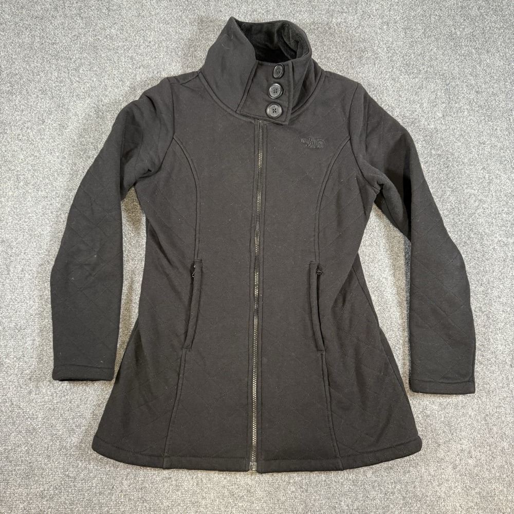 The North Face Jacket Womens M Black‎ Fleece Arctic Quilted AUQM Full Zip Coat
